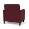 Lesro Siena Lounge Reception Wide Guest Chair, Black, OH Wine Upholstery SN1201 - alternate 2